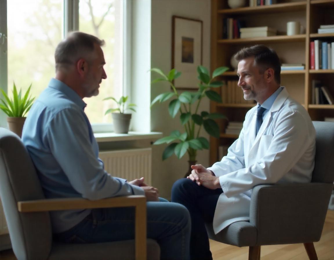 Мужчина страдает от абстинентного синдрома 