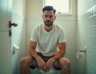 У мужчины диарея из-за алкоголя