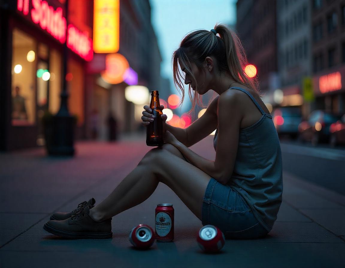 У женщины алкоголизм